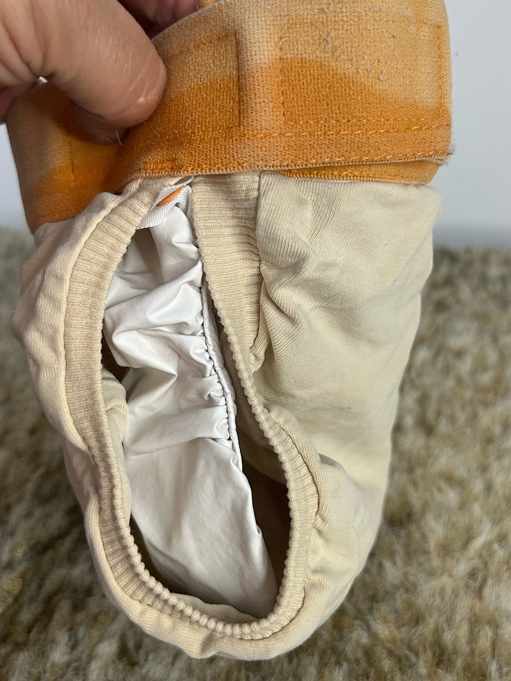 5 for $25🔥GDiapers Orange/ Nude Reusable Cloth Diaper‎ Medium (13-28 lbs.) - Picture 6 of 7
